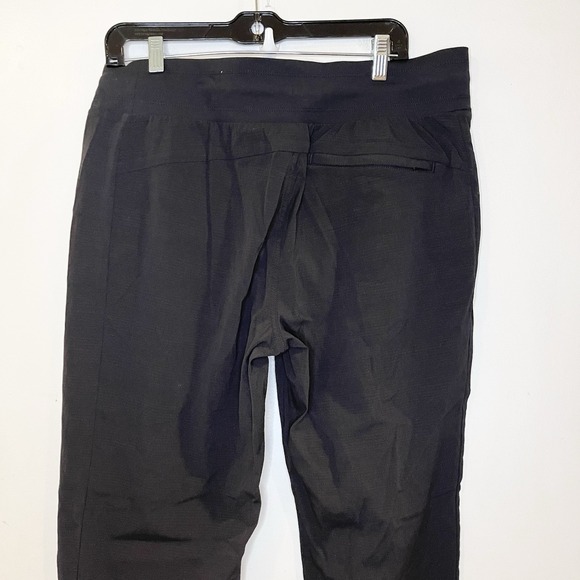 Athleta Trekkie North Jogger Pants Women 12 Black Stretch Tapered Leg Drawstring - Picture 4 of 6